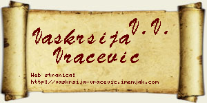 Vaskrsija Vračević vizit kartica